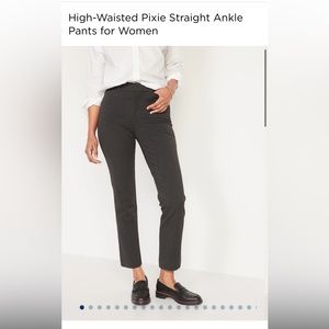 Old navy high waisted pixie pants straight ankle - Black